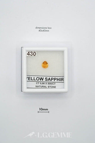 zaffiro 0.86ct giallo goccia
