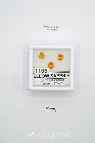 zaffiro 2.37ct giallo goccia