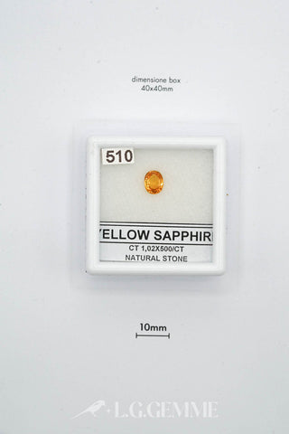 zaffiro 1.02ct giallo ovale
