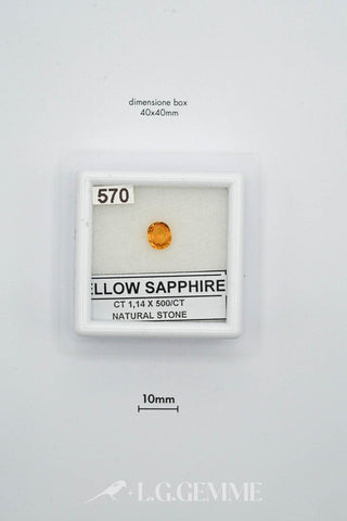 zaffiro 1.14ct giallo ovale