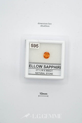 zaffiro 1.19ct giallo ovale