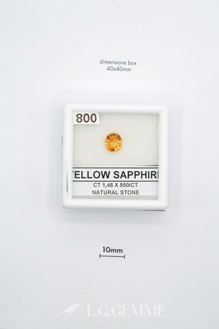 zaffiro 1.48ct giallo ovale