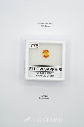zaffiro 1.55ct giallo ovale