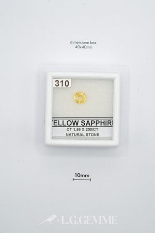 zaffiro 1.56ct giallo taglio brillante