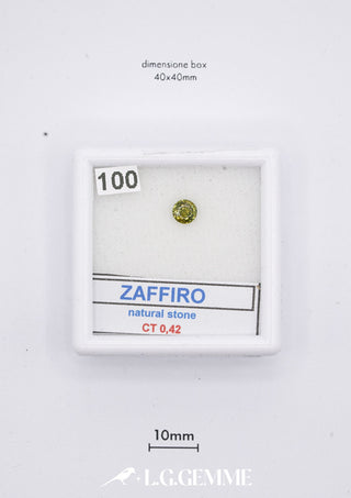 Zaffiro 0,42 carati Tonda gemma preziosa