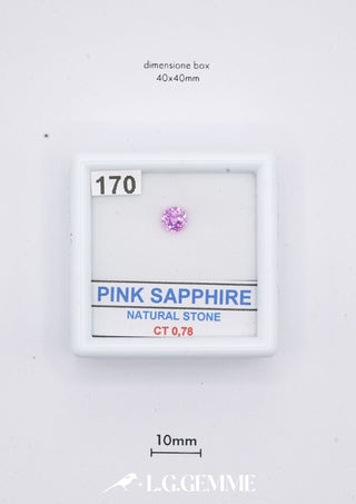 Zaffiro rosa 0,78 carati Tonda gemma preziosa