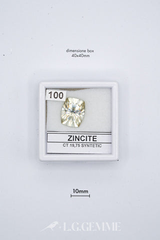 zincite 19.75ct trasparente quadrato