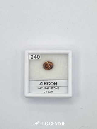 zircone 3.00ct arancione ovale
