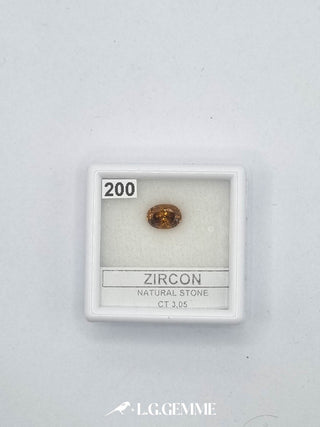 zircone 3.05ct arancione ovale