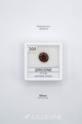 zircone 5.30ct arancione ovale