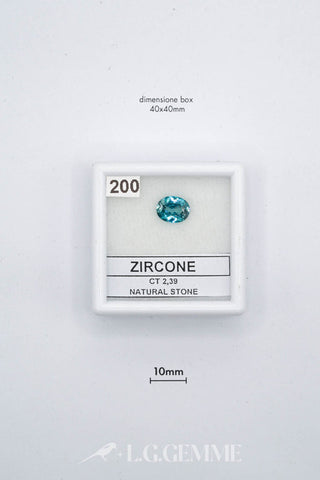 zircone 2.39ct blu ovale